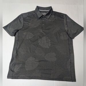 Tommy Bahama IslandZone Performance Dark Gray Polo Shirt Short Sleeve Sze L NWOT
